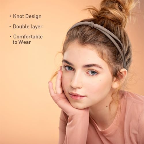 PALAY 5pcs Hair Band for Women, Thin Leather Hair Bands for Women Girls, Fashion Knotted Hairband for Women, Non Slip Hair Hoop Headband for Women (5 Colors Combo) PALAY 5pcs Hair Band for Women, Thin Leather Hair Bands for Women Girls, Fashion Knotted Hairband for Women, Non Slip Hair Hoop Headband for Women (5 Colors Combo)